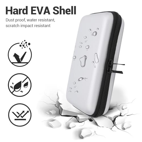Carrying Case for NintendoNew New 2DS XL, 2DS LL, NEW 3DS, 3DS Console, Hard Protective Shell Travel Case Pouch with 8 Game Cartridges Slot, Water Proof PU & Hard EVA, Console - color: Silver