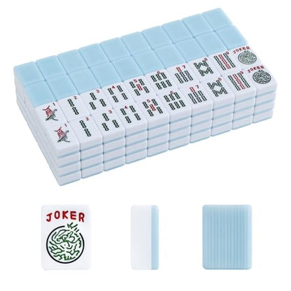 American Mahjong Tiles Set,Mahjong Game Set with 166pcs 1.2’’ Light Blue Tiles (Tiles Only Set) - color: Light Blue