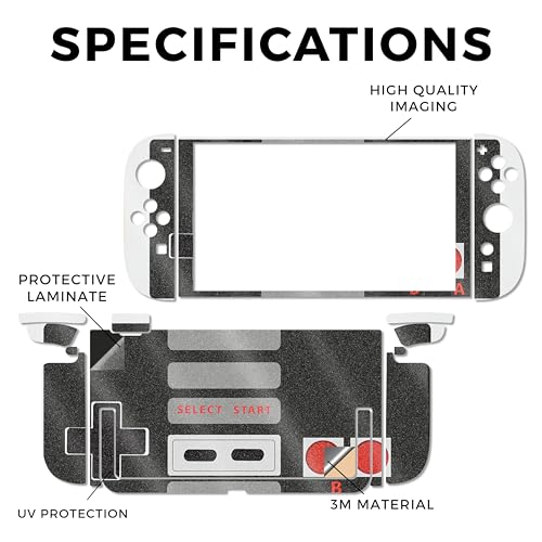 Glossy Glitter Gaming Skin Compatible with Nintendo Switch 2 Console Only - Retro Gamer 3 - Premium 3M Vinyl Protective Wrap Decal Cover - Easy to Apply | Crafted in The USA by MightySkins - color: Retro Gamer 3, size: Switch 2 Console Skin Only, style: G