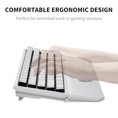 Hexgears X1 Pro Wireless Mechanica Keyboard, Tri-Mode Bluetooth/2.4G/USB-C, Hot-Swappable Linear Switch Gaming Keyboard, Mini Compact White Backlit Keyboards with Wrist Rest - White - color: Panda-X1 Pro, size: Linear