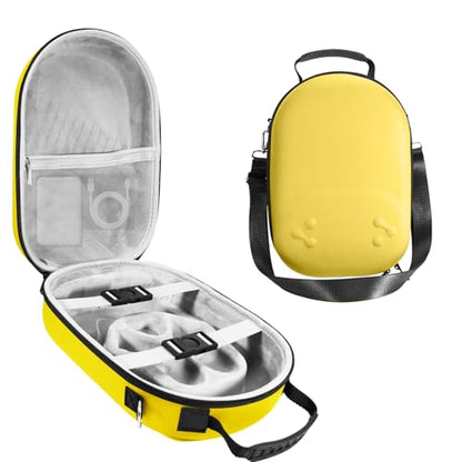 bibuks Hard Carrying Case Compatible with Oculus 3/3S,VR Headset Elite Strap and Touch Controller Accessories Carry Case,Hard Shell Travel Storage Bag (Yellow) - color: Yellow