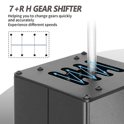 CNRAQR PC USB Simulator Shifter 7+R H Gear Shifter for LO GITECH G29/G27/G25/G920, T300RS/GT, Compatible with Gearshift PC Windows Steering Wheel for ATS ETS Dust WRC Sim Racing Game - color: 7R