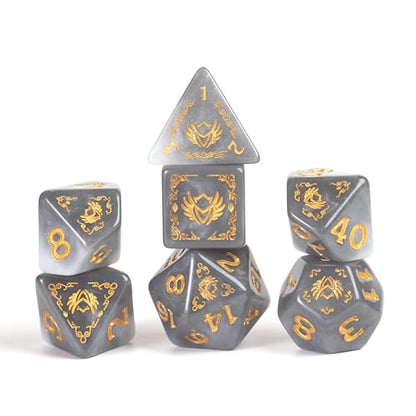 D&D Adventure Dice (Paladin Class: White) - style: Paladin Class: White