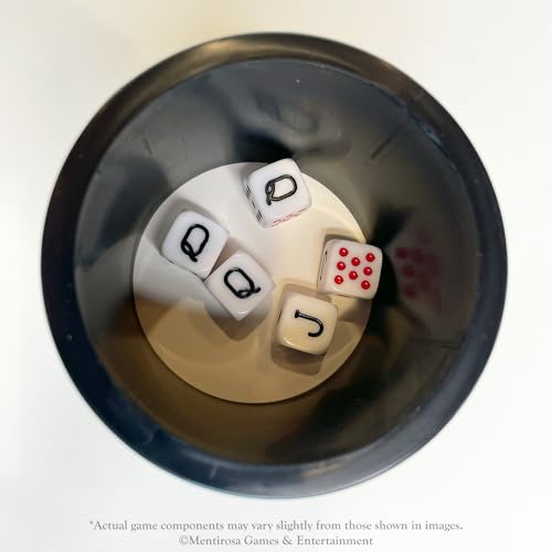 MENTIROSA® Travel 6-Player Set – The Original Bluffing Dice Game for Adults, Premium Portable Party Game for Friends, Vacations, and Game Nights, Compact Case with Poker Dice, Tubes & Chips