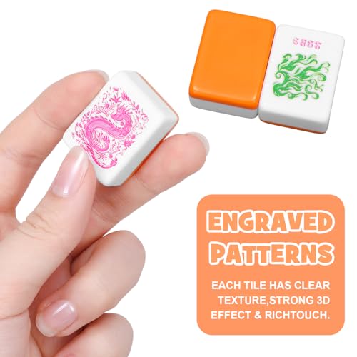 Ceenna American Mahjong Set with Carrying Bag,American,Orange - color: Orange