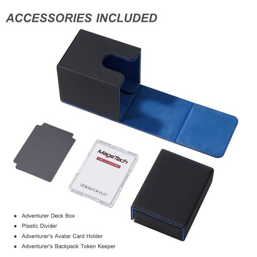 Mage Tech Adventurer [Paragon] Commander Kit - Avatar Holder + Backpack Dice Box Snap-On Back Panel, with Life Tracker - MTG Commander/EDH - Black/Blue - color: 2. Enigma (Black/Blue), style: 4. Paragon[commander Kit]