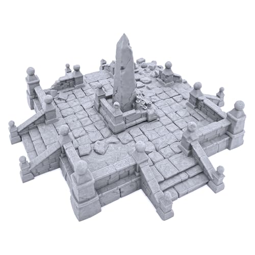 EnderToys City Ruins (Central Square) - DND Terrain - 28mm Scenery for Tabletop Miniatures