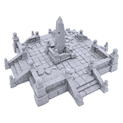 EnderToys City Ruins (Central Square) - DND Terrain - 28mm Scenery for Tabletop Miniatures
