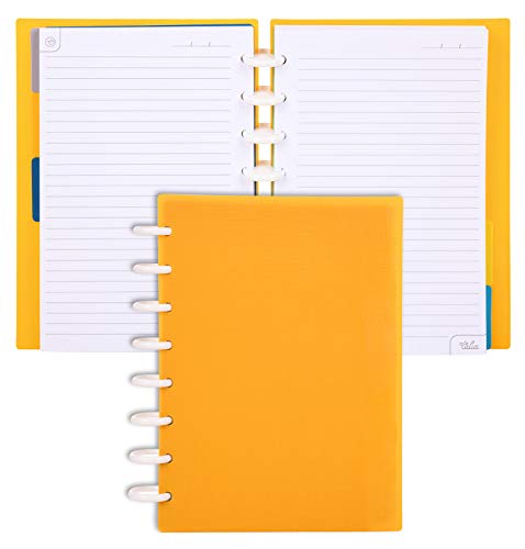 Talia Discbound Notebooks, Planner, Customizable, (BBQ Mustard, Junior (5.5in x 8.5in)) - color: Bbq Mustard, size: Junior (5.5in x 8.5in)