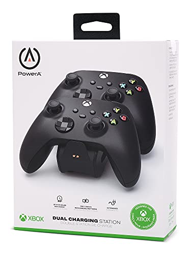 PowerA Duo Charging Station for Xbox Series X|S - Black, Wireless Controller Charging, Charge, Rechargeable Battery, Xbox Series X|S, Xbox One - style: Duo Charge Black
