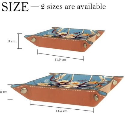 Deer Butterflies Flowers Dice Tray Dice Rolling Tray Folding Dice Holder for Dice Games, Like RPG, DND and Other Table Games - color: Multi 7