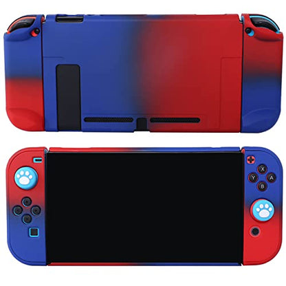 Dockable Case for Nintendo Switch - COMCOOL 3 in 1 Protective Cover Case for Nintendo Switch and Joy-Con Controller with Screen Protector - Red Blue - color: Red Blue
