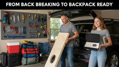Cornhole Set, Cornhole Boards with 8 Bean Bags,Portable Game Set for Travel Home Office Recreation Tailgate