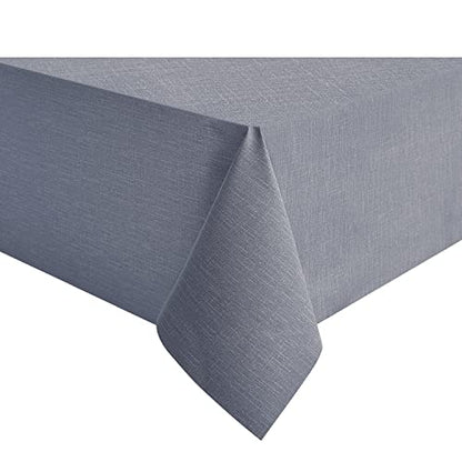 NLMUVW Dark Grey Square Vinyl Tablecloth Heavy Duty, 100% Waterproof Small PVC Table Cover Oil Prood Wipe Clean Table Cloth for Kitchen Dining Picnic, 42 x 42 inch - color: Dark Grey, size: 42" x 42" (Square)