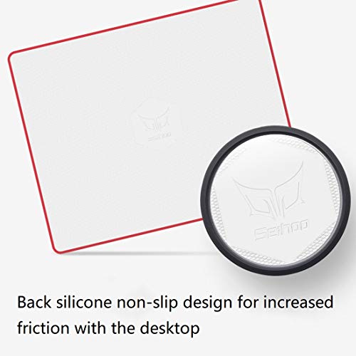 Mouse Pad, Resin Hard Surface Mouse Mat Polymer Silicone Bottom Gaming Mousepad No Smell Waterproof for Games, Office 30 x 24 cm (11.8 x 9.5in) - size: M: 11.8 x 9.5 in