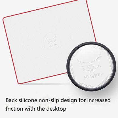 Mouse Pad, Resin Hard Surface Mouse Mat Polymer Silicone Bottom Gaming Mousepad No Smell Waterproof for Games, Office 30 x 24 cm (11.8 x 9.5in) - size: M: 11.8 x 9.5 in