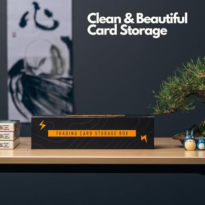 HOMEXPRO Trading Card Storage Box [3 PACK] - Magnetic Lid | Fits 800 Cards, 200 Toploaders, or 50 One Touch - Baseball Card Storage Box - Labels included - style: 3 Pack