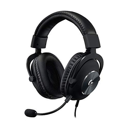 Logitech G PRO X Wired Gaming Headset - Black | Blue VO!CE Detachable Boom Mic, DTS 7.1, 50 mm Drivers, USB/3.5mm Aux, Spare Memory Foam Ear Pads, Bag & USB DAC Included - size: Wired, style: Classic