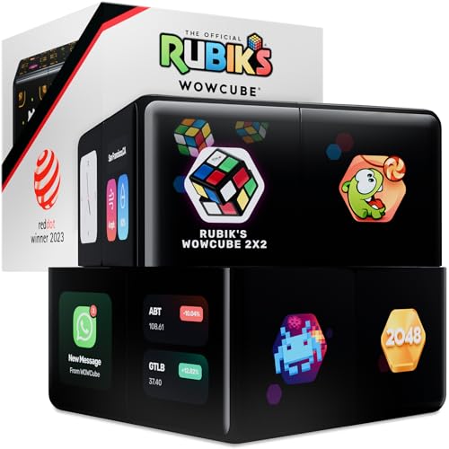 Rubik's WOWCUBE - Handheld Game Console, 100+ Games and Apps for Teens and Adults (Ages 13+) - STEM Certified Entertainment System - 24 Screens Interactive Gaming Cube