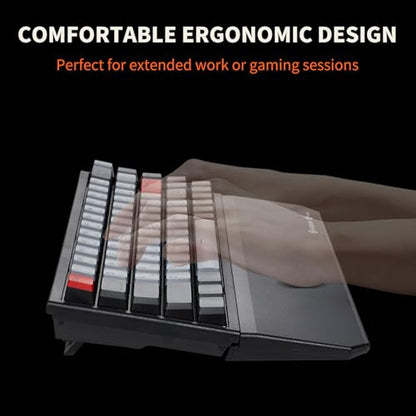 Hexgears X1 Pro Wireless Mechanica Keyboard, Tri-Mode Bluetooth/2.4G/USB-C, Hot-Swappable Tactile Switch Gaming Keyboard, Mini Compact White Backlit Keyboards with Wrist Rest - Dark - color: Dark Knight-X1 Pro, size: Tactile