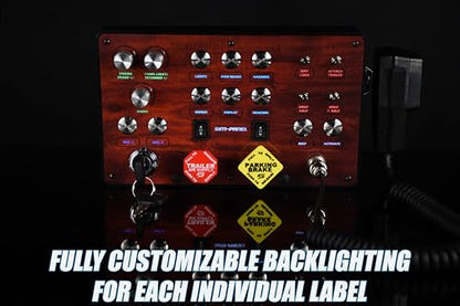Sim-Panel Classic 2 Button Box for ATS/ETS2 (American Truck Simulator/Euro Truck Simulator) (Premium Woodgrain Finish with CB Communications) - style: Premium Woodgrain Finish With CB Communications