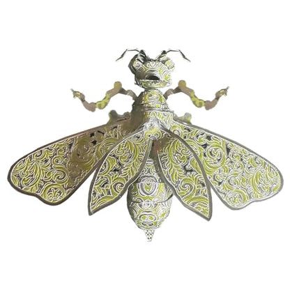 3D Metal Puzzles for Adults,3D Model Building Puzzle Kits,Cool Insect Animal Themed Design,Bugs Model Kits Brain Teaser DIY Assembling Crafts Kits Creative Ornament (Bee) - color: Bee