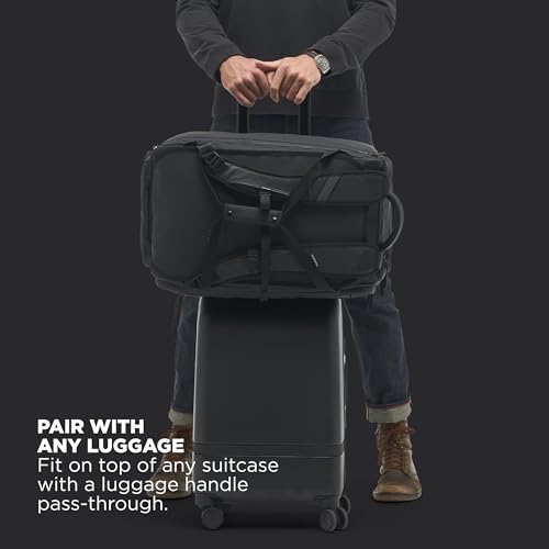 NOMATIC 40L Travel Bag- Convertible Duffel/Backpack, Carry-on Size, Everyday Use Laptop Bag, TSA Compliant - color: Black