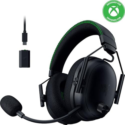 Razer BlackShark V3 Pro Wireless ANC Xbox Gaming Headset, Black | Full Band Mic, 50mm Drivers, 2.4 GHz, Bluetooth, USB, 3.5mm, Works with PC, Mac, PS5, Nintendo Switch, 70 Hr Battery - color: Black, style: Xbox