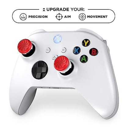 KontrolFreek FPS Freek Inferno for Xbox One and Xbox Series X Controller | Performance Thumbsticks | 1 High-Rise, 1 Mid-Rise | Red/White - style: 2025 Edition