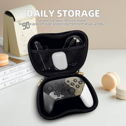 Switch Pro Controller, Wireless Switch Controllers with Carrying Storage Case, Upgraded Gamepad Switch Remote Replacement for Switch Controller, Support NFC/Dual Vibration/Screenshot/Wake-up Function - color: Black/White