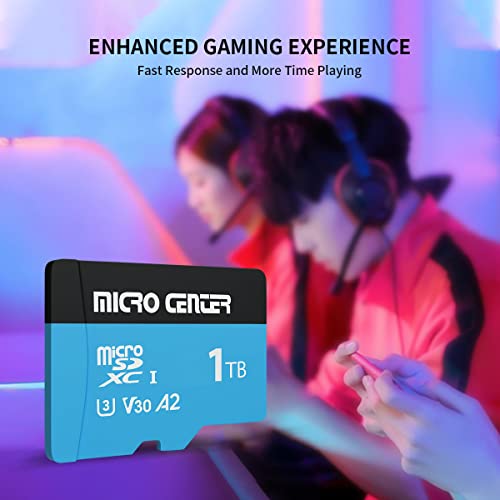 INLAND Micro Center Performance 1TB microSDXC Card, A2 Micro SD Card, UHS-I C10 U3 V30 A2 4K UHD Video Flash Memory Card with Adapter for Smartphones, Tablets, Drones and Action Cameras (1TB) - size: U3 A2 - 1TB