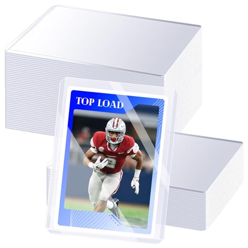 40 Count Trading Card Sleeves, Clear Top Loaders Card Sleeves for Baseball, Sports Cards Protector 3" x 4" Hard Plastic Collectible Cards Sleeves for Football, Playing Cards Protector