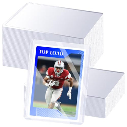40 Count Trading Card Sleeves, Clear Top Loaders Card Sleeves for Baseball, Sports Cards Protector 3" x 4" Hard Plastic Collectible Cards Sleeves for Football, Playing Cards Protector