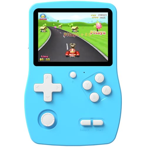32 Bit Handheld Games for Kids Preloaded 139 Retro Video Games, Blue | Portable Video Gaming Player with 3.0" IPS Screen Rechargeable Battery,Mini Travel Games Electronic Gifts Toys for Boys Girls - color: Blue