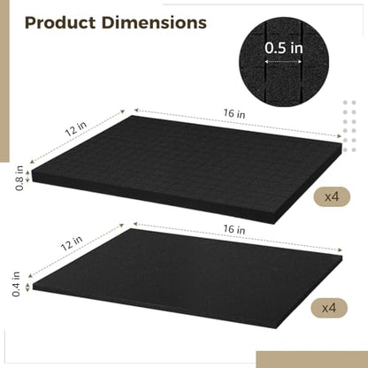 8 PCS Pick and Pluck Foam Inserts, Pre-Cut Cube Foam Sheets with Bases, Customizable Protective Foam for Cases, Toolboxes, Drawer Organizers, Cameras, Moving Transportation