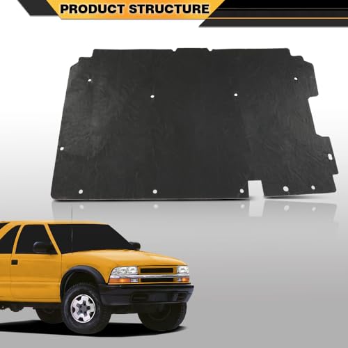 CNNELL Hood Insulation Pad Compatible with Chevy S10 GMC Sanoma 1994-2004, Compatible with Chevy Blazer GMC Jimmy 1995-2005 - style: 1994-2004 Chevy/GMC