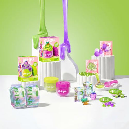 GUI GUI Fruity Glow Bundle Pack Slime Kit, Clear & Jelli Scented Slimes | DIY slime kit, slime play with clear pulls, jelli pops, plus a collectible figurine, birthday gifts for girls 6+ - style: Clear & Jelli