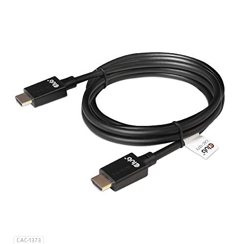 Club3D CAC-1373 Ultra High Speed HDMI Certified Cable 4K 120Hz 8K 60Hz (with DSC 1.2, 3 Meter/9,84 Feet Black, Male-Male - style: 3m/9.84ft