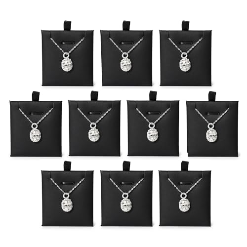 Oirlv Black Leather Jewelry Tray Insert Cards | Soft Protective Surface, Fits Standard Jewelry Trays, Holds Jewelry Securely, Sleek Professional Finish - style: PJ01103