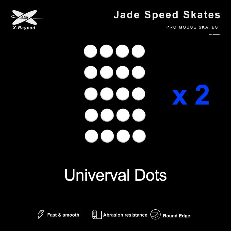 X-Raypad Jade Speed Mouse Skates, Offers Excelent Wear Resistance, Speed & Control Abrasion Resistance, Curved Edge, Move More smoothly, Suitable for Cloth Mouse Pads & Glassmouse Pads (Jade) - color: Jade