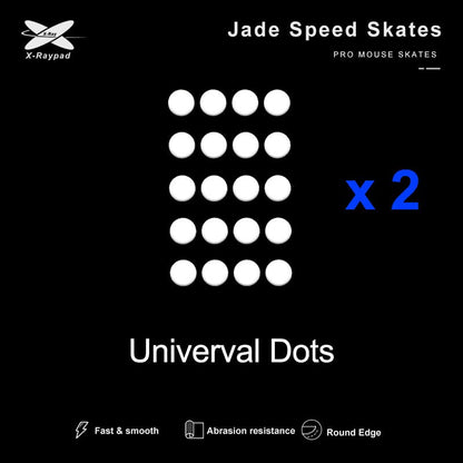 X-Raypad Jade Speed Mouse Skates, Offers Excelent Wear Resistance, Speed & Control Abrasion Resistance, Curved Edge, Move More smoothly, Suitable for Cloth Mouse Pads & Glassmouse Pads (Jade) - color: Jade