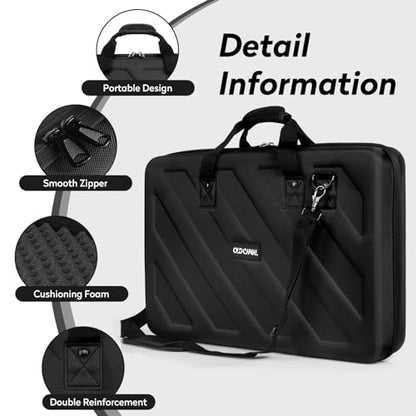 Mixer Travel Case, Carrying Storage Bag Compatible with DJ Controller for DDJ-SR/SR2/REV1/Denon MC4000/Numark NVII/Mixtrack Pro3/Hercules Inpulse 500/NV Platinum (Mixing Board Not Included) - size: M-23 x 14.8 x 3.5"