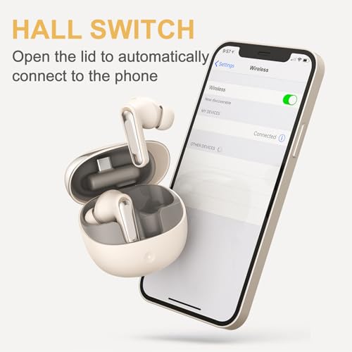 VBESTLIFE Wireless Gaming Earbuds, 2.4G Bluetooth 5.4 Dual Mode Earbuds with ENC Mic and USB C Dongle for Phone Tablet Laptop PC Game Console VR (White) - color: White