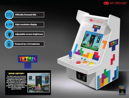 My Arcade Tetris Micro Player Pro: Mini Arcade, Handheld Video Game, 2.75" Screen, Tetris Game - style: Tetris