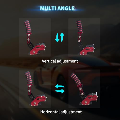 HCXLELD Sim Racing Handbrake, G29 T300 Racing Wheel for PS4/PS5, G920 TX Racing Wheel for XBOX Series X/S, All Racing Wheels for Windows, and included table clamp