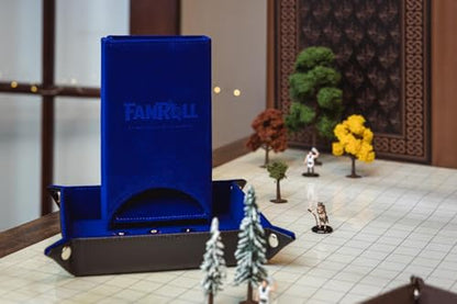 FanRoll Fold Up Dice Tower: Blue, Role Playing Game Dice Accessories for Dungeons and Dragons - color: Blue