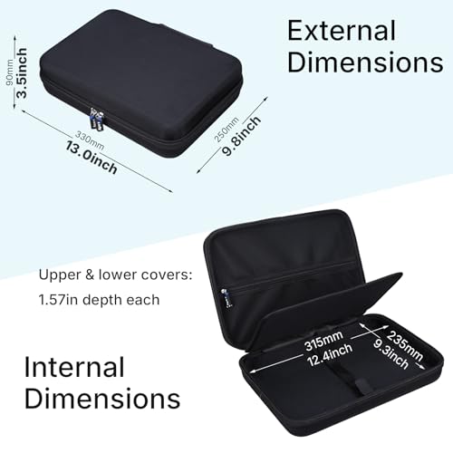 Case for 8BitDo / Razer Kitsune All-Button Arcade Controller- Hard Travel Protective Carrying Storage Bag, Box Only (Black)