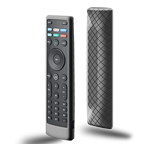 Cover for Vizio Remote, Compatible with Vizio Remote Case XRT136 / XRT140 D Series Universal Smart TV Control Replacement Silicone Skin Sleeve - color: Non-glow Black