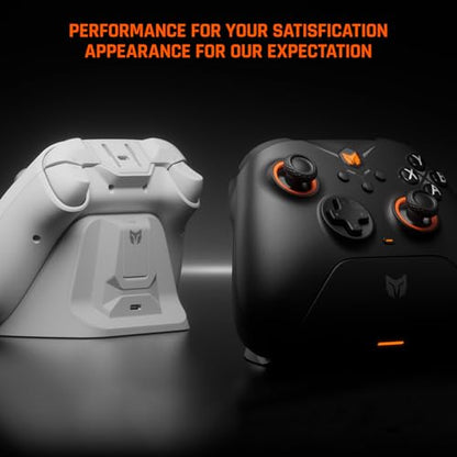 Black Shark BIGBIG WON Gale Wireless Controllers - Motion Aiming, Hall Trigger, 4 Custom Buttons - PC/iOS/Android Gaming Controller with Charging Dock - color: C.GaleSet White