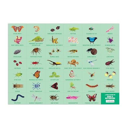 Mudpuppy Bugs & Butterflies — 64 Piece Search & Find Puzzle Jigsaw Puzzle Featuring Diverse Bugs and Insects and Over 40 Hidden Images to Find for Ages 4+ - color: Bugs & Butterflies